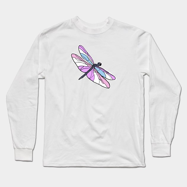 Bigender Dragonfly Long Sleeve T-Shirt by theartfulscientist